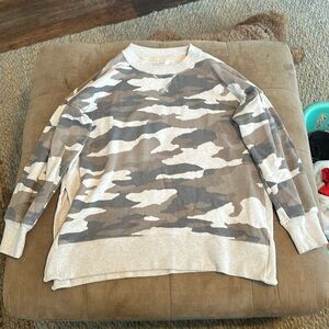 Aerie Camo Oversized Pullover Sweatshirt